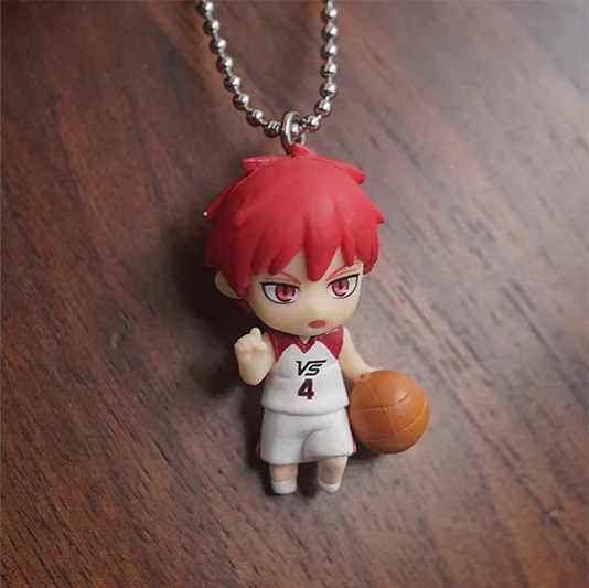 Basketball Anime No Basuke Kuroko Aomine Daiki Atsushi Murasakibara Kise Ryota Takao Kazunari Kawaii PVC Capsule Keychain