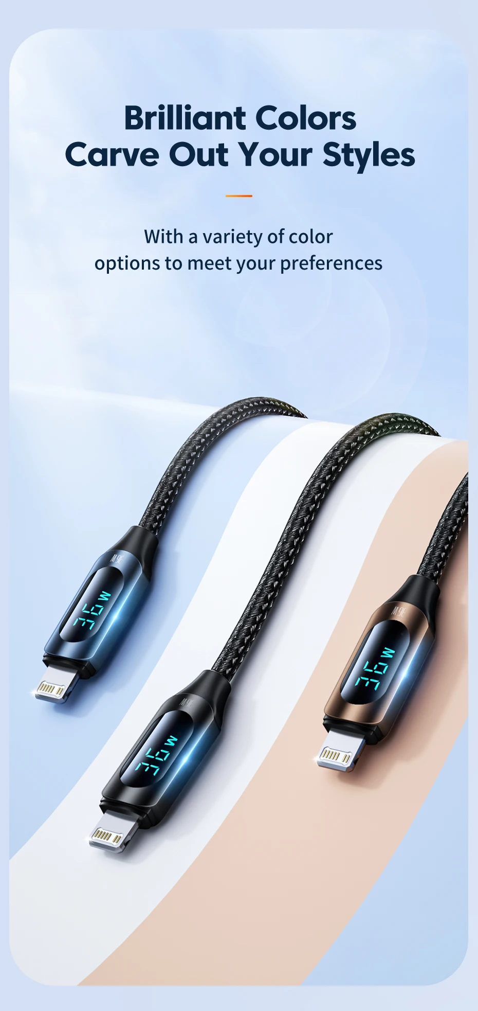 Toocki USB C to Lighting Cable For iPhone 14 13 12 11 Pro Max X Xr 8 7 Plus PD 20W Fast Charger Type C Data Wire Cord  1m 2m