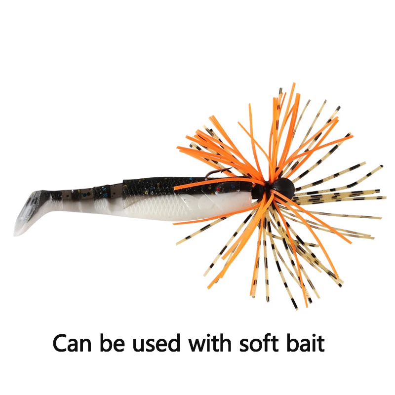 TAKEDO TK141 Cover Creeper Jigs 3.5G 5G Wire Bait Rubber Jig Head Hook Silicone Wire Beard Lure Hooks Bass Trout  Fishing