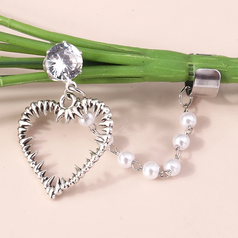 Aihua 1pc Bohemian No Picering Pearls Stone Ear Cuff Wrap Stud Clip Earrings For Women Girl Trendy Earrings Jewelry Bijoux