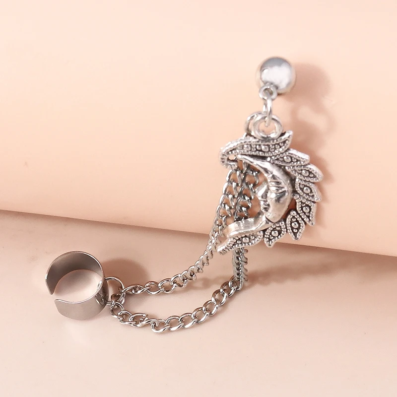 Aihua 1pc Bohemian No Picering Pearls Stone Ear Cuff Wrap Stud Clip Earrings For Women Girl Trendy Earrings Jewelry Bijoux