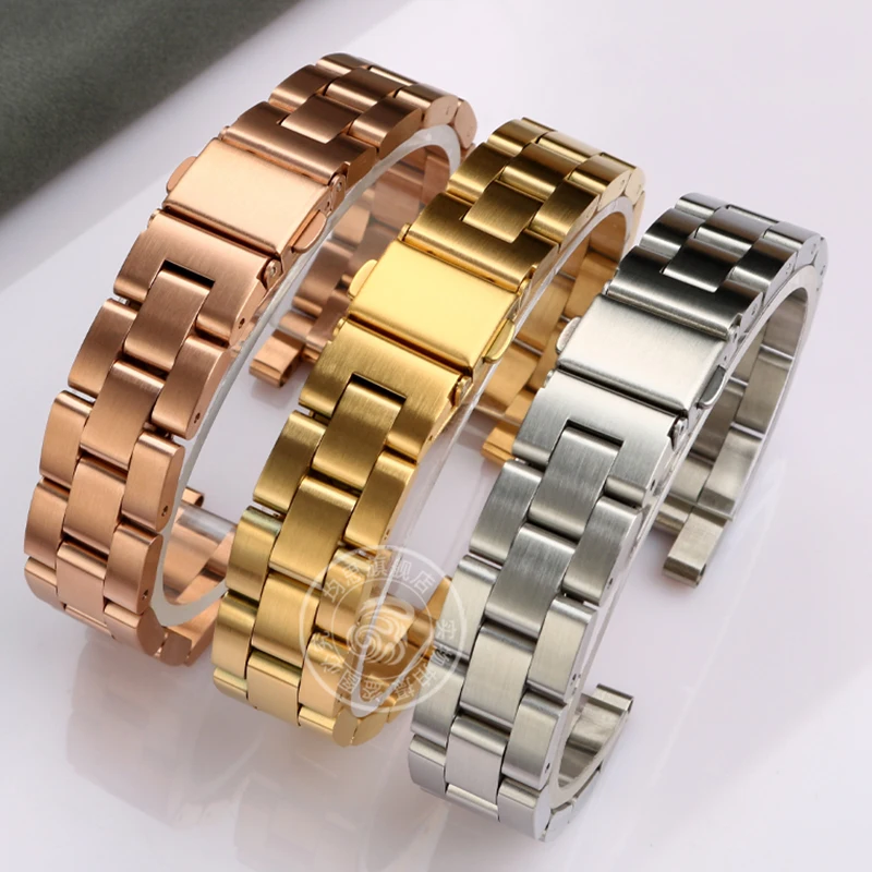 Genuine Leather Watchband 14mm For Garmin Lily Smart Watch Band Strap Silicone and Stainless Steel Belt Sport Bracelet Red White