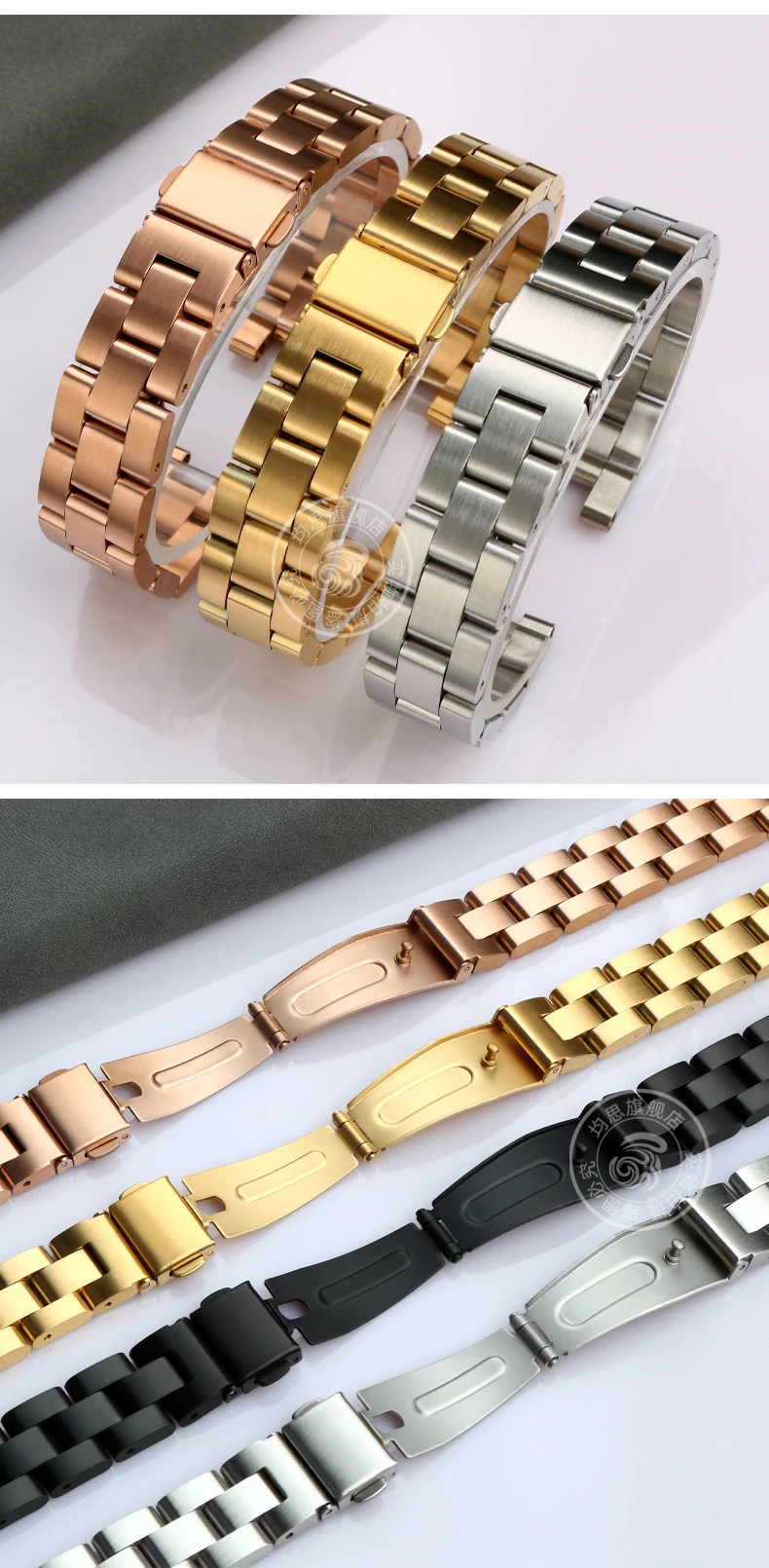 Genuine Leather Watchband 14mm For Garmin Lily Smart Watch Band Strap Silicone and Stainless Steel Belt Sport Bracelet Red White