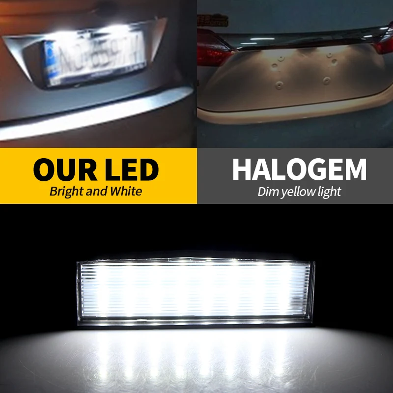 2Pcs LED Number License Plate Light For Toyota Rav4 MK3 XA30 2006 2007 2008 2009 2010 2011 2012 For Lexus SC 430 2002-2005