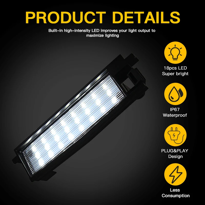 2Pcs LED Number License Plate Light For Toyota Rav4 MK3 XA30 2006 2007 2008 2009 2010 2011 2012 For Lexus SC 430 2002-2005