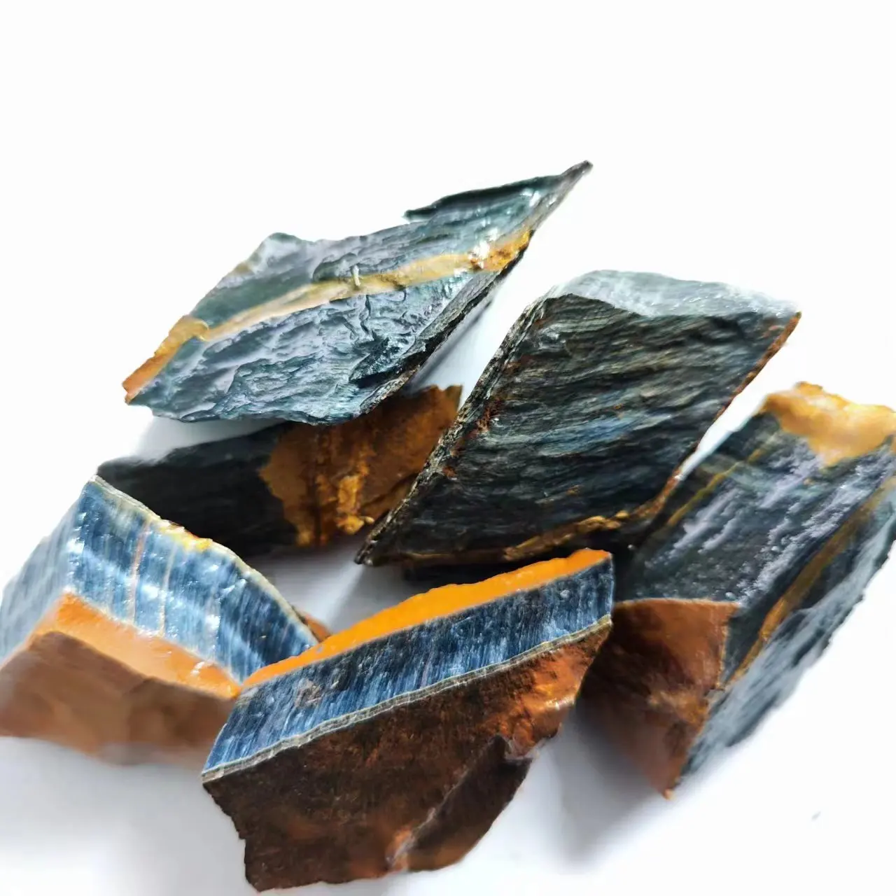 Natural Blue Tiger‘s Eye Stone Unleash the Healing Power within Reiki Healing Home Decoration Stone Mineral Specimens Crystal