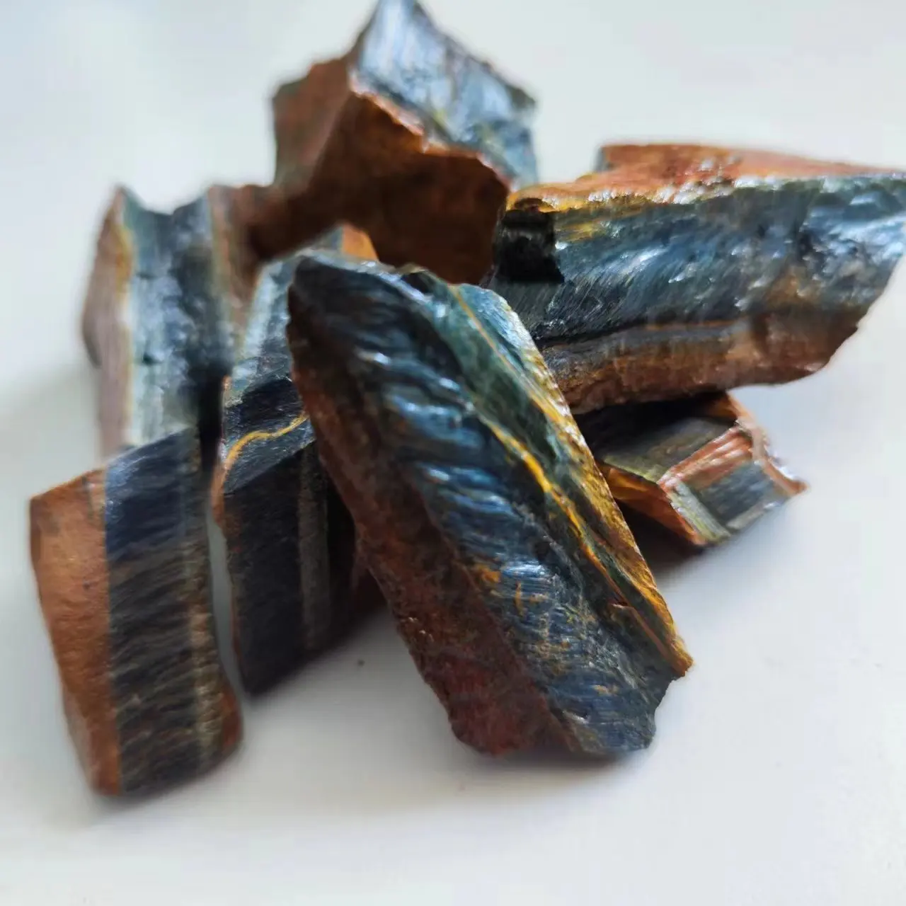 Natural Blue Tiger‘s Eye Stone Unleash the Healing Power within Reiki Healing Home Decoration Stone Mineral Specimens Crystal