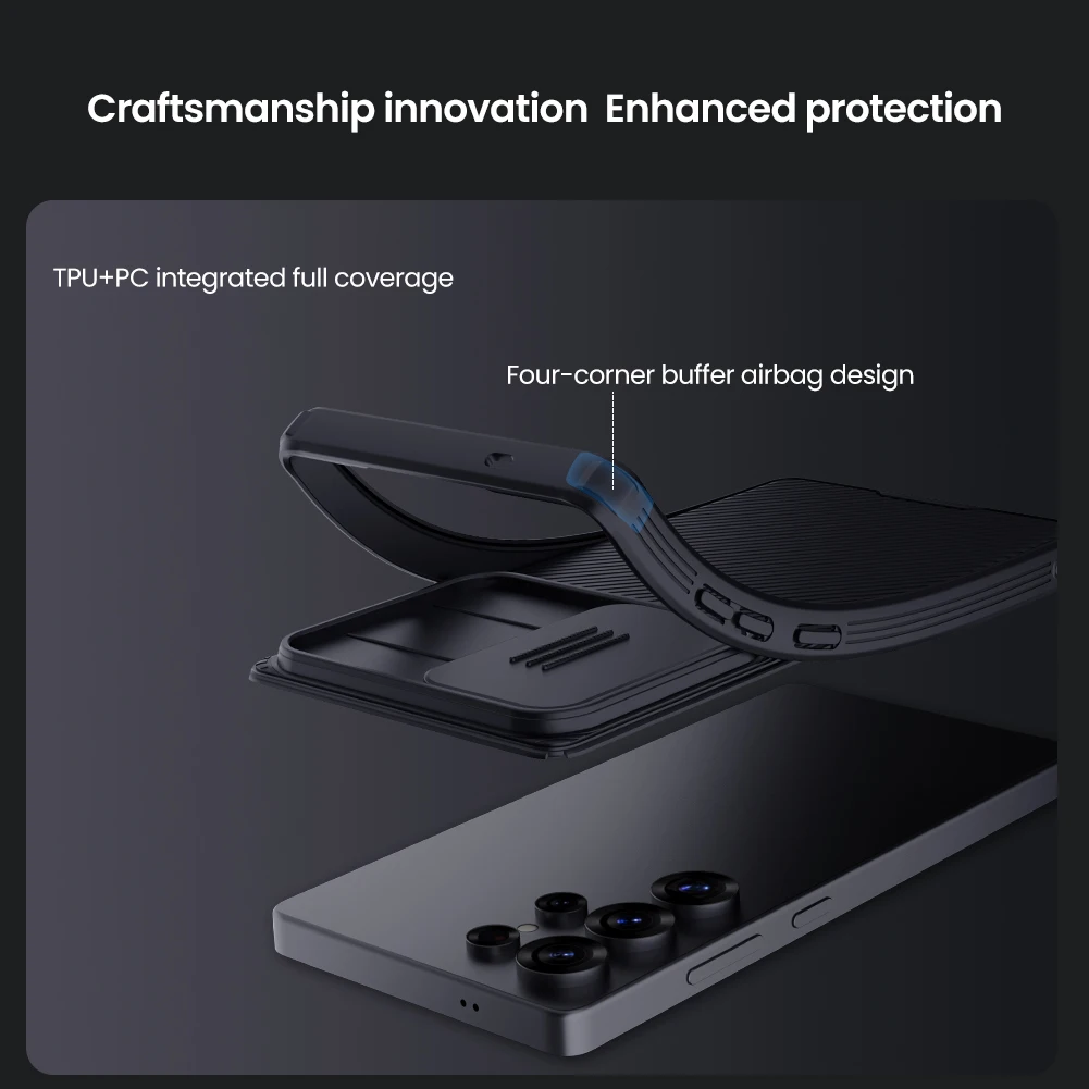 Nillkin for Samsung Galaxy S26 Ultra S26 FE S26 Plus S25 Ultra S24 Ultra S23Ultra with Slide Camera Cover Protector Phone  Case