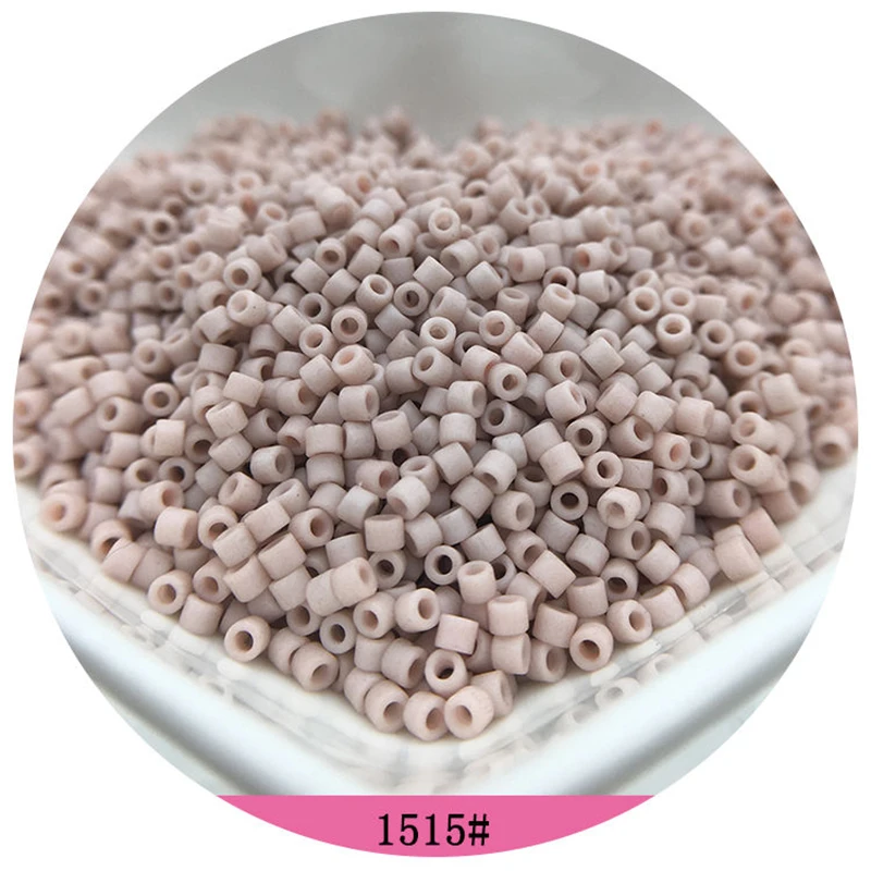 365pcs 2mm Japanese Matte Frosted Color Tubular Glass Beads 10/0 Loose Spacer Seed Beads for Jewelry Making DIY Charms Sewing