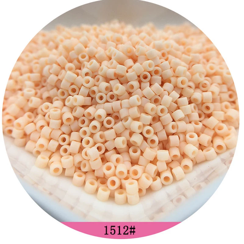 365pcs 2mm Japanese Matte Frosted Color Tubular Glass Beads 10/0 Loose Spacer Seed Beads for Jewelry Making DIY Charms Sewing