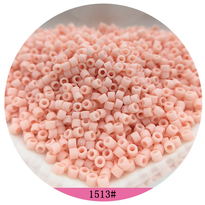 365pcs 2mm Japanese Matte Frosted Color Tubular Glass Beads 10/0 Loose Spacer Seed Beads for Jewelry Making DIY Charms Sewing