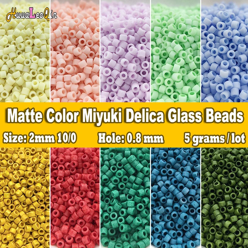 365pcs 2mm Japanese Matte Frosted Color Tubular Glass Beads 10/0 Loose Spacer Seed Beads for Jewelry Making DIY Charms Sewing