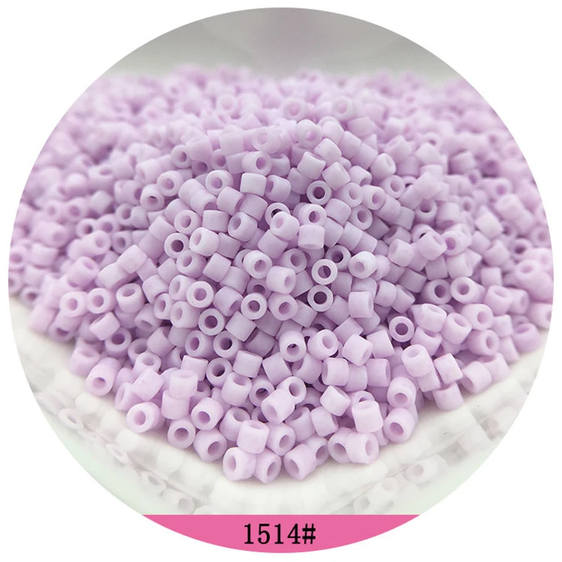 365pcs 2mm Japanese Matte Frosted Color Tubular Glass Beads 10/0 Loose Spacer Seed Beads for Jewelry Making DIY Charms Sewing