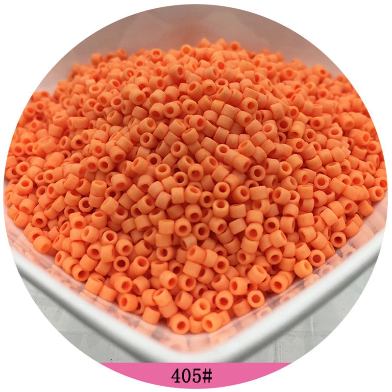 365pcs 2mm Japanese Matte Frosted Color Tubular Glass Beads 10/0 Loose Spacer Seed Beads for Jewelry Making DIY Charms Sewing