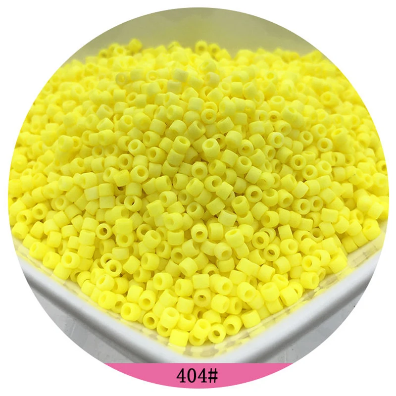 365pcs 2mm Japanese Matte Frosted Color Tubular Glass Beads 10/0 Loose Spacer Seed Beads for Jewelry Making DIY Charms Sewing