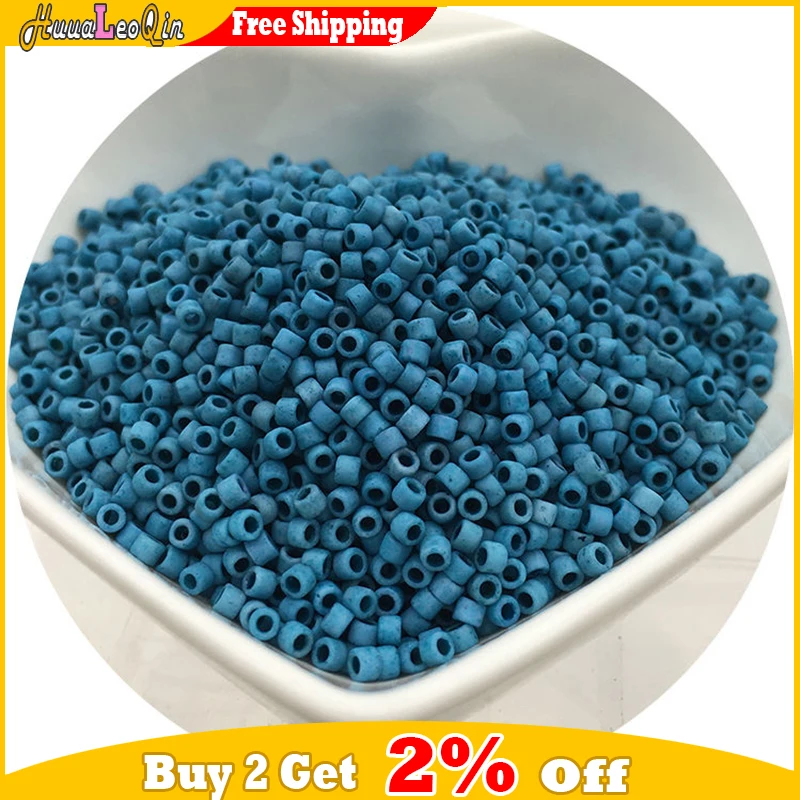 365pcs 2mm Japanese Matte Frosted Color Tubular Glass Beads 10/0 Loose Spacer Seed Beads for Jewelry Making DIY Charms Sewing