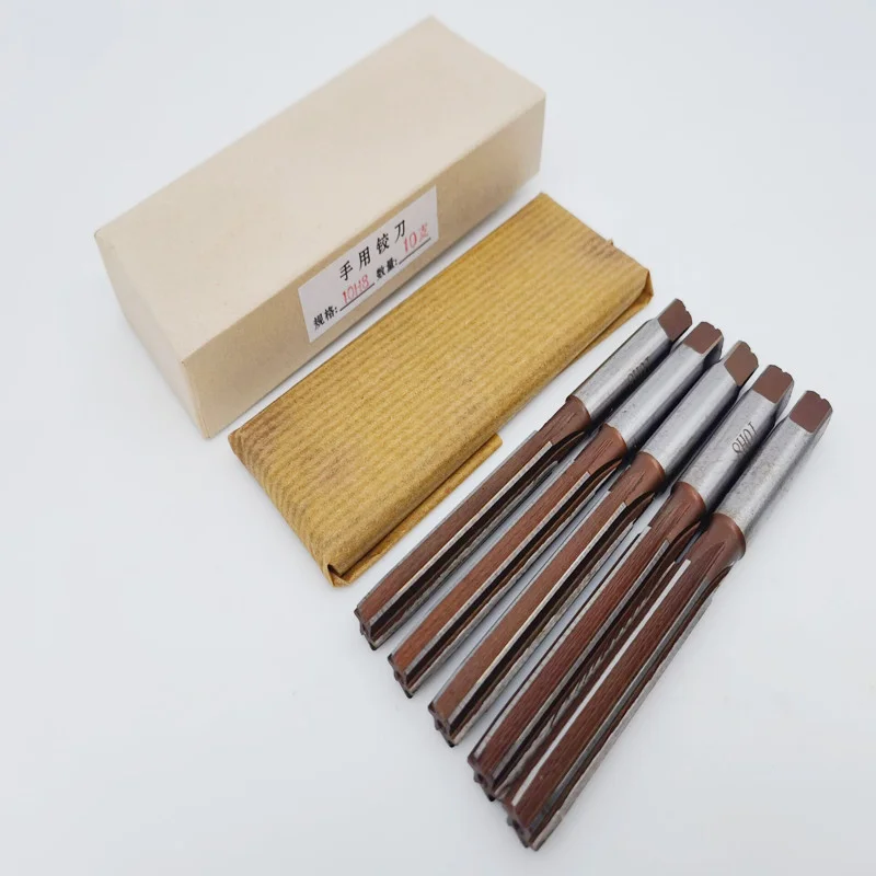 9Sicr H7/H8 Manual Reamer 2.0~40mm, Used for Deburring and Manual Reaming of Cast Iron, Carbon Steel, and Non-Ferrous Metals