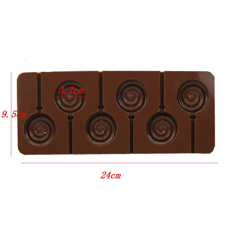 Cute Flower Round Silicone Lollipop Mold Jelly Candy Chocolate Soap Bakeware Mould Reusable Variety Shapes Cake Decorating Tools
