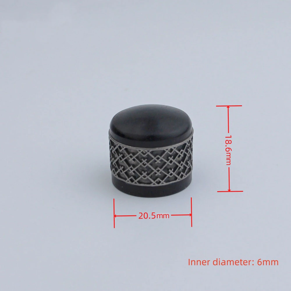 1 Pcs Red Sandalwood/Ebony Potentiometer Knob Antique Silver or Gold Window Decorations Around Potentimeter Knob Guitar Bass