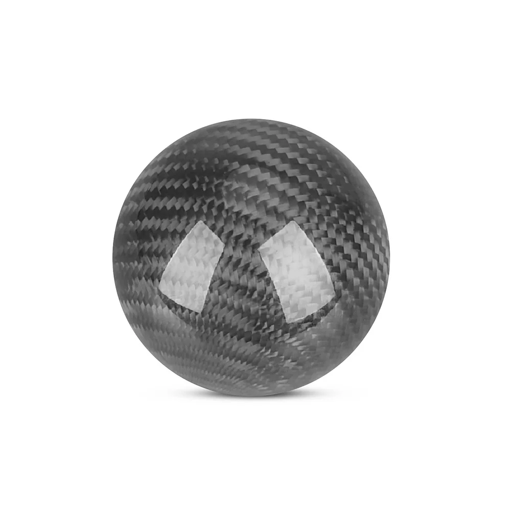 Universal Real Carbon Fiber Car Gear Shift Knob Head Shifter Aluminum Round Ball Shape M8x1.25 M10x1.25 /x1.5 Shift Lever Knob