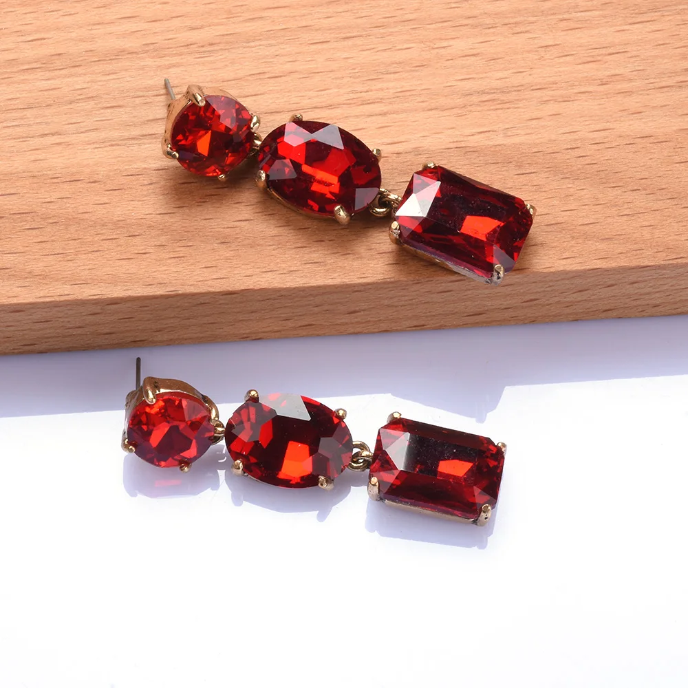 African Style Champagne Purple Crystal Big Earrings Women Women Indian Ethnic Vintage Statement Large Dangle Earrings Jewelry
