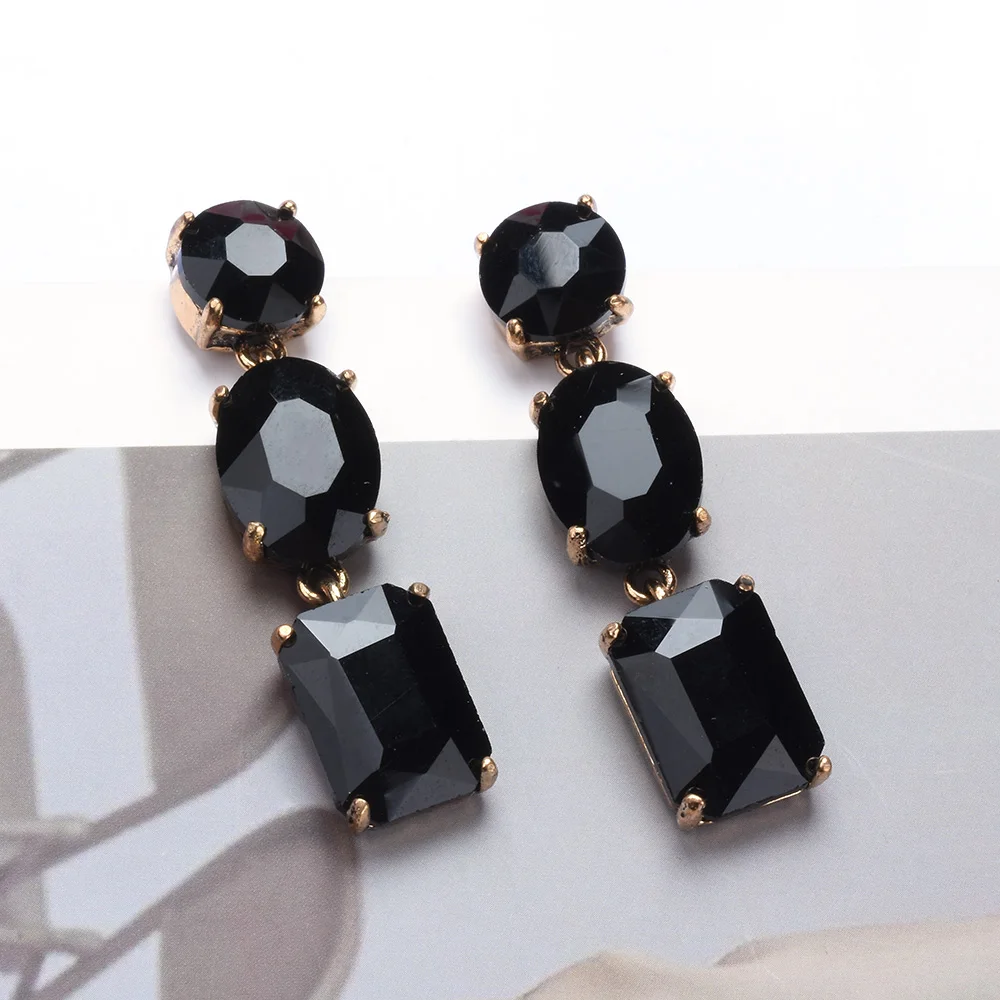 African Style Champagne Purple Crystal Big Earrings Women Women Indian Ethnic Vintage Statement Large Dangle Earrings Jewelry