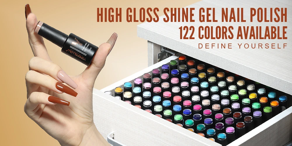 YOKEFELLOW 10ML Gel Nail Polish Sparkle Red Gel Polish Soak Off UV LED Gel Varnish 122 Colors Nail Art Manicure Gifts for Women