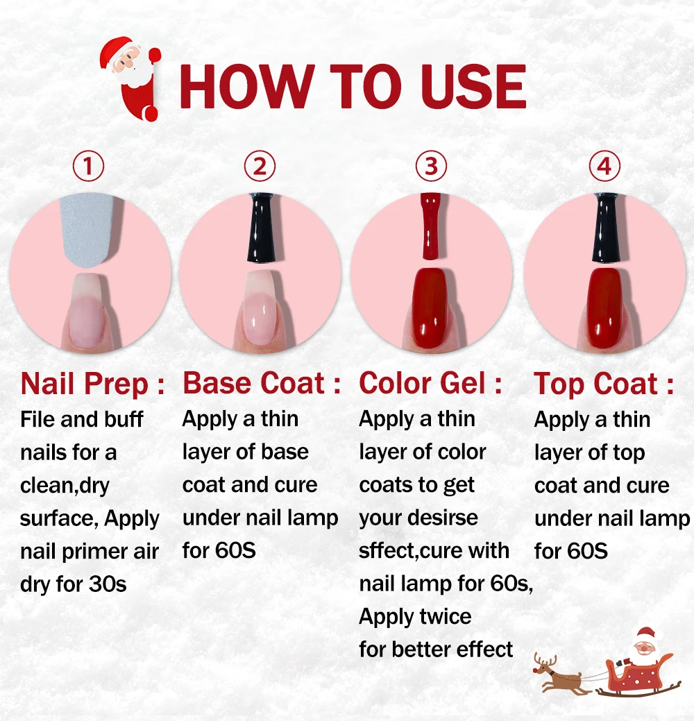 YOKEFELLOW 10ML Gel Nail Polish Sparkle Red Gel Polish Soak Off UV LED Gel Varnish 122 Colors Nail Art Manicure Gifts for Women