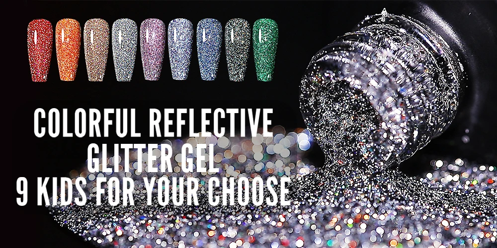 YOKEFELLOW 10ML Gel Nail Polish Sparkle Red Gel Polish Soak Off UV LED Gel Varnish 122 Colors Nail Art Manicure Gifts for Women