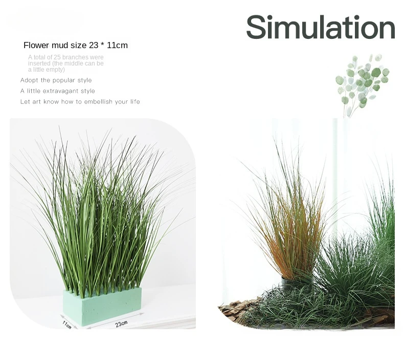 Fake Plant Simulated Onion Grass Diy Pseudograss Garden Decoration Plant Pot Fairy Garden Miniatures Home Decoration