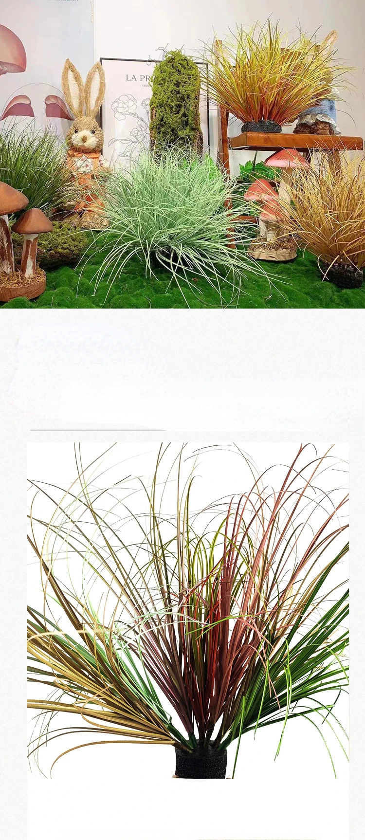 Fake Plant Simulated Onion Grass Diy Pseudograss Garden Decoration Plant Pot Fairy Garden Miniatures Home Decoration