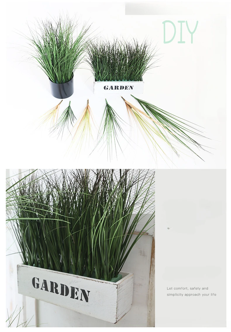 Fake Plant Simulated Onion Grass Diy Pseudograss Garden Decoration Plant Pot Fairy Garden Miniatures Home Decoration