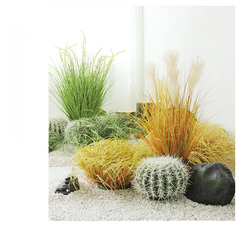 Fake Plant Simulated Onion Grass Diy Pseudograss Garden Decoration Plant Pot Fairy Garden Miniatures Home Decoration