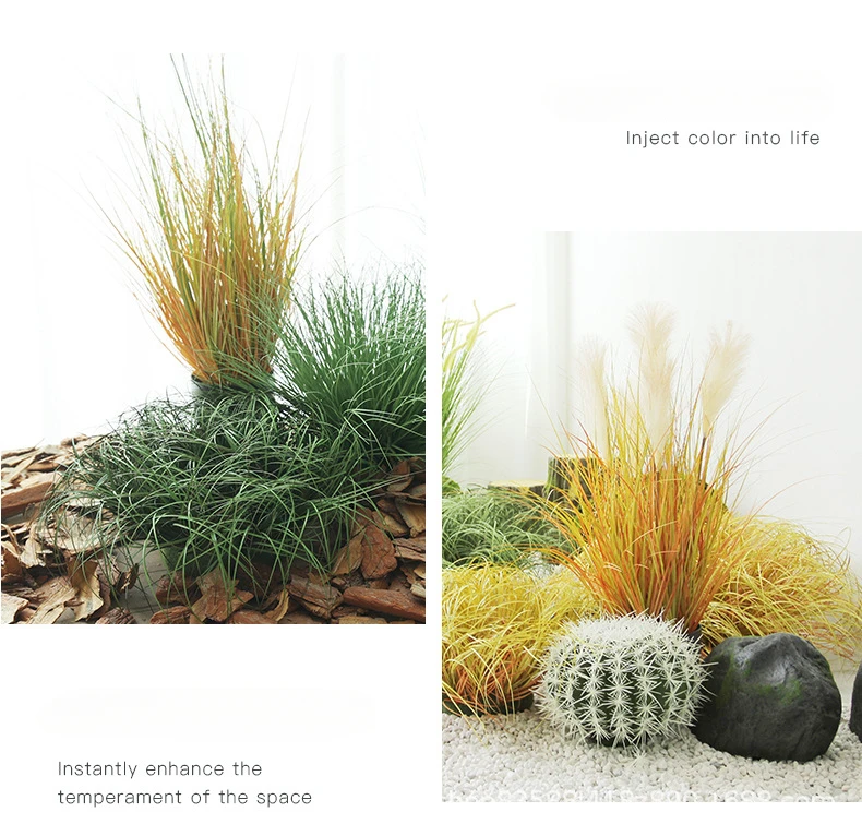 Fake Plant Simulated Onion Grass Diy Pseudograss Garden Decoration Plant Pot Fairy Garden Miniatures Home Decoration