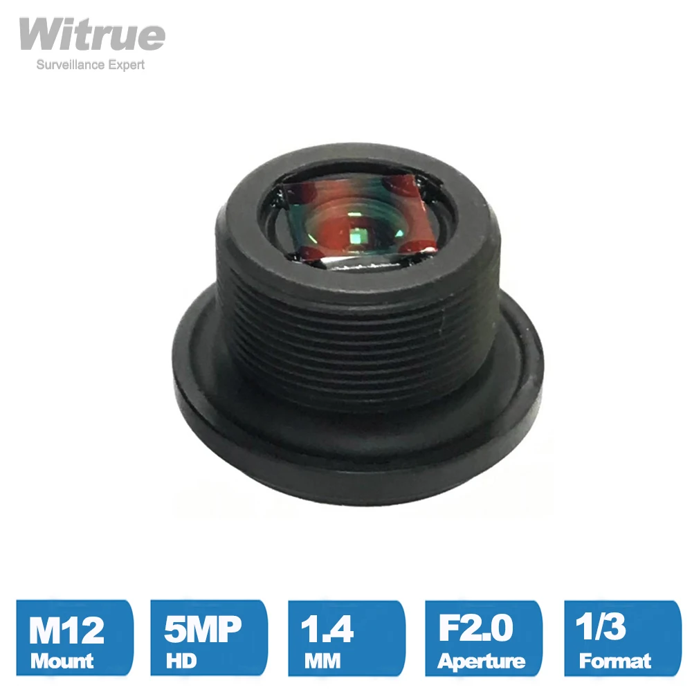 Fisheye Lens 1.4mm 1.78mm HD 5MP 210 / 200 Degree MTV M12 X 0.5 Mount 650nm Filter For CCTV Car Camera Security Cameras