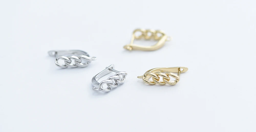 DIY Hollow Earrings Clasps Hooks for Woman Handmade Jewelry Findings Making Accessories Antique Bronze/Gold Color