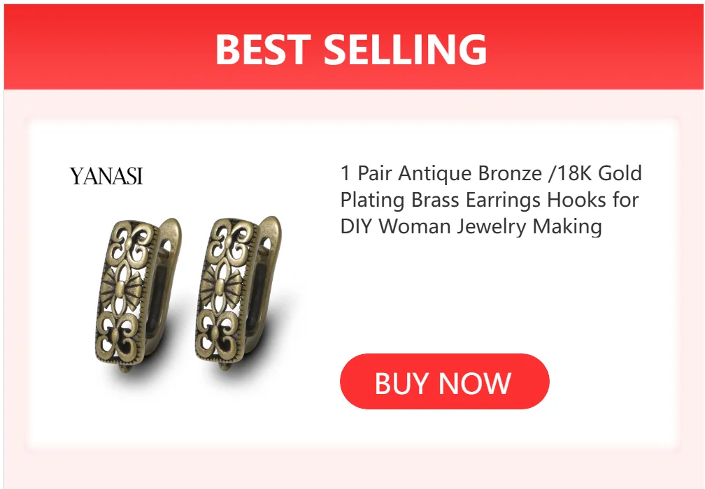 DIY Hollow Earrings Clasps Hooks for Woman Handmade Jewelry Findings Making Accessories Antique Bronze/Gold Color