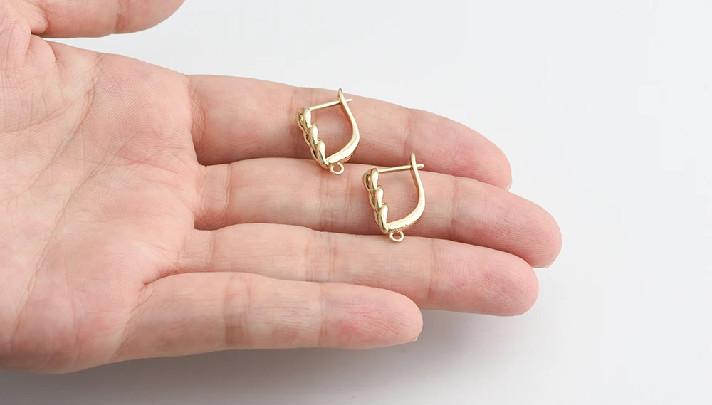 DIY Hollow Earrings Clasps Hooks for Woman Handmade Jewelry Findings Making Accessories Antique Bronze/Gold Color