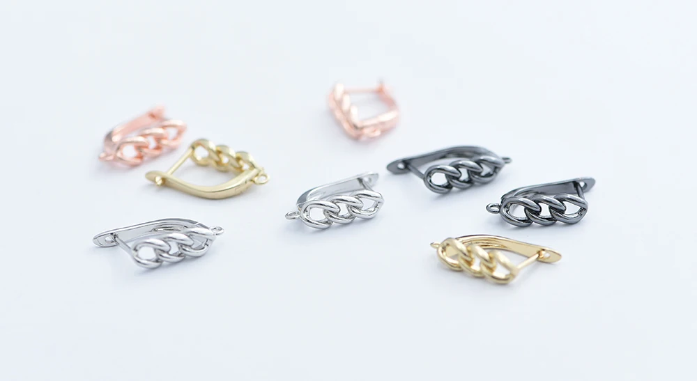 DIY Hollow Earrings Clasps Hooks for Woman Handmade Jewelry Findings Making Accessories Antique Bronze/Gold Color