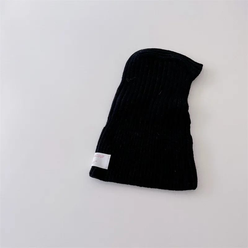 MILANCEL Baby Knitted Hooded Scarf Warm Solid Color One Piece Scarf and Caps for Infant Kids Accessories