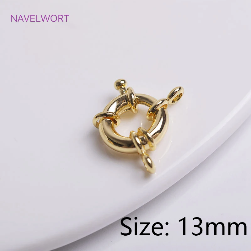 18K Gold Plated Sailor Clasps Connector For Necklace End Clasps Brass Metal Steering wheel clasps DIY Jewelry Making Accessory