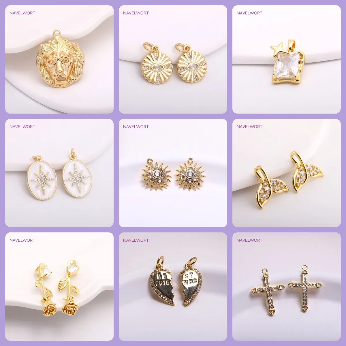 18K Gold Plated Sailor Clasps Connector For Necklace End Clasps Brass Metal Steering wheel clasps DIY Jewelry Making Accessory