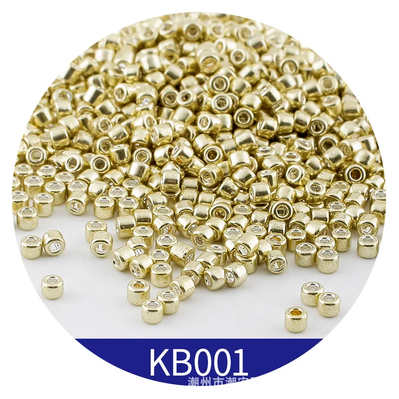 365pcs 2mm Japanese Metallic Bronze Cylindrical Glass Beads 10/0 Loose Spacer Seed Beads for Needlework Jewelry Making Sewing