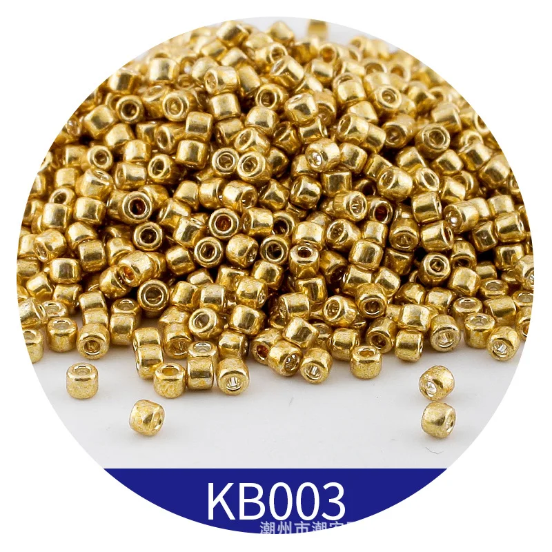 365pcs 2mm Japanese Metallic Bronze Cylindrical Glass Beads 10/0 Loose Spacer Seed Beads for Needlework Jewelry Making Sewing