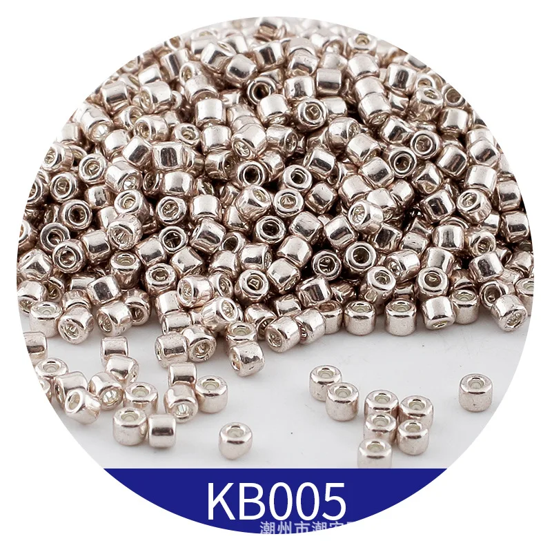 365pcs 2mm Japanese Metallic Bronze Cylindrical Glass Beads 10/0 Loose Spacer Seed Beads for Needlework Jewelry Making Sewing