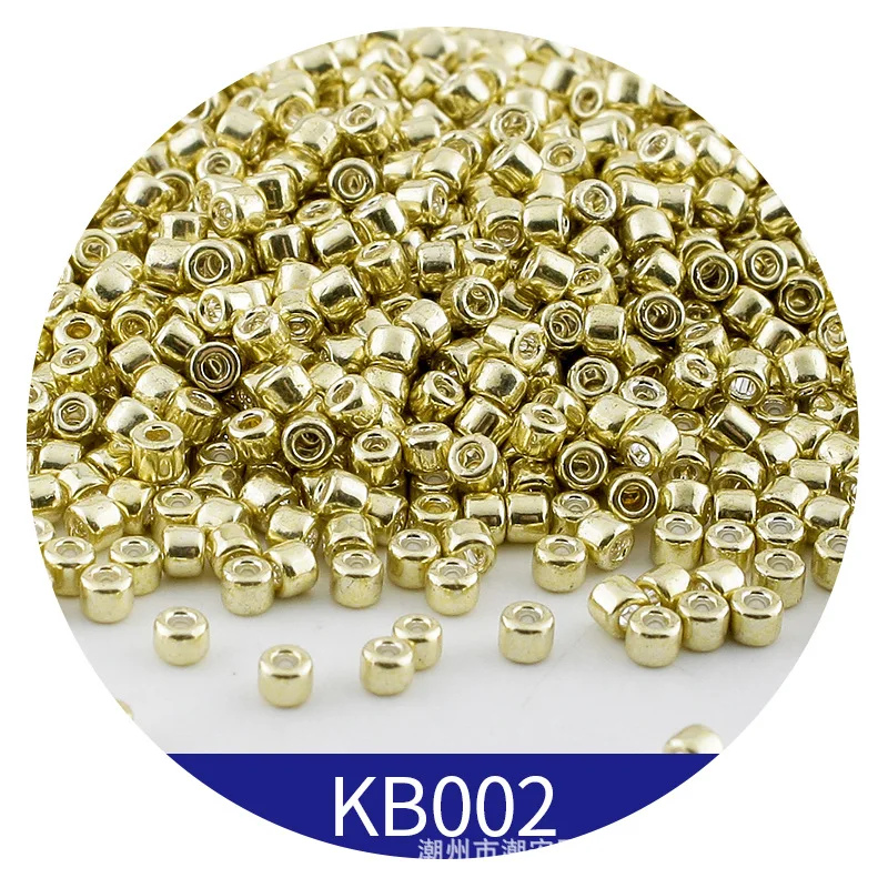 365pcs 2mm Japanese Metallic Bronze Cylindrical Glass Beads 10/0 Loose Spacer Seed Beads for Needlework Jewelry Making Sewing