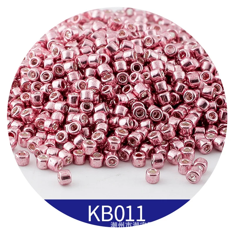 365pcs 2mm Japanese Metallic Bronze Cylindrical Glass Beads 10/0 Loose Spacer Seed Beads for Needlework Jewelry Making Sewing