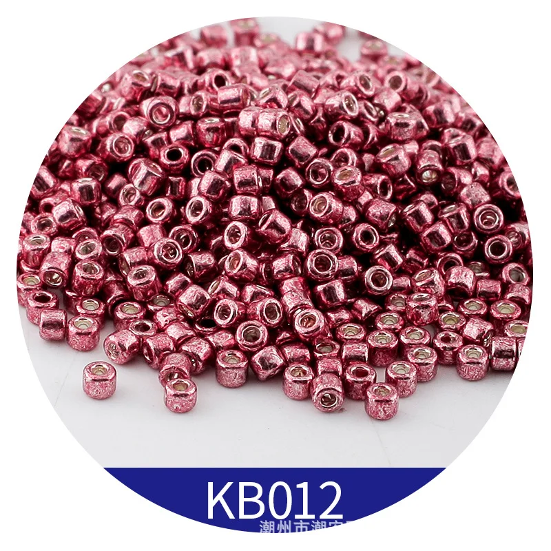 365pcs 2mm Japanese Metallic Bronze Cylindrical Glass Beads 10/0 Loose Spacer Seed Beads for Needlework Jewelry Making Sewing