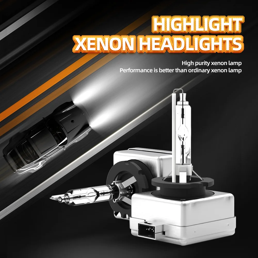 CROSSFOX 2Pcs Car Headlight Bulbs D1S Hi/Lo BI Xenon HID 35W Headlamp Ampoules 4300K 5000K 6000K 8000K 10000K 12000K Auto Lamp