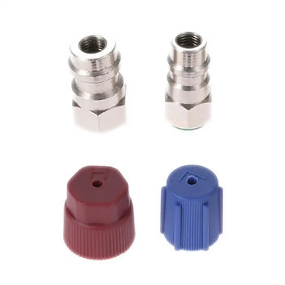 R12 To R134a Retrofits Kit R12 To R134 A High/Low AC Fitting Port Retrofits Conversion Adapter Fit For Standard Auto Air